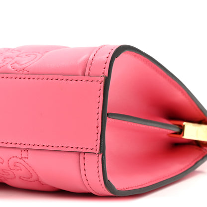 Gucci Calfskin GG Matelasse Small Slim Chain Shoulder Bag Rhodamine Pink Natural 10 of 12