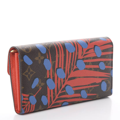 Louis Vuitton Monogram Jungle Dots Sarah Wallet Coquelicot Denim 2 of 5