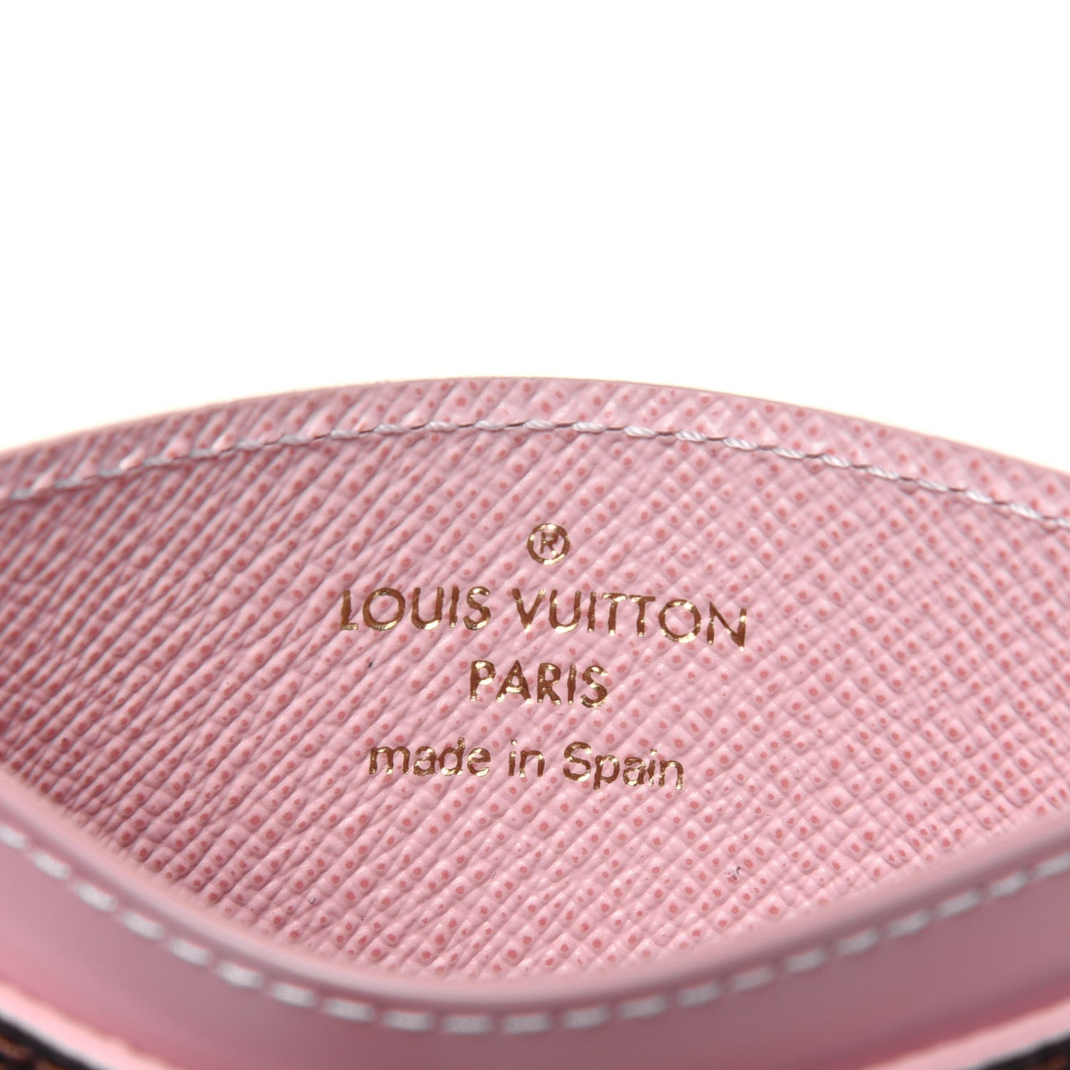 Louis Vuitton Damier Ebene Studded Card Holder Rose Ballerine 6 of 9