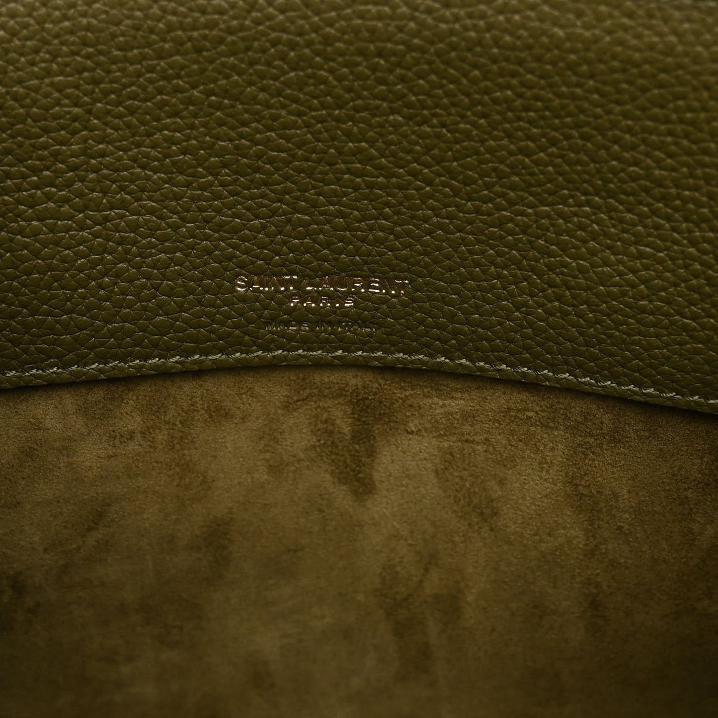 Grained Calfskin Nano Supple Sac De Jour Green