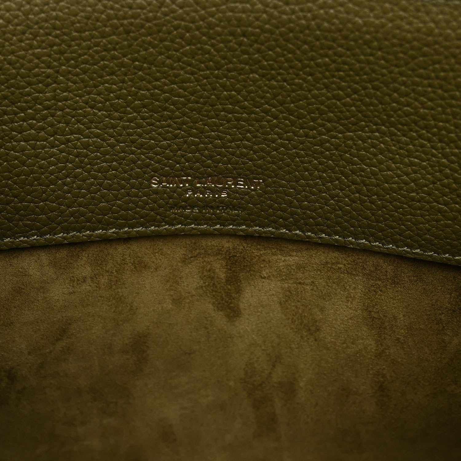 Saint Laurent Grained Calfskin Nano Supple Sac De Jour Green 6 of 10