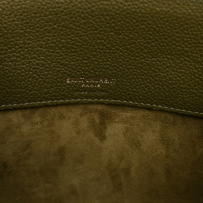 Saint Laurent Grained Calfskin Nano Supple Sac De Jour Green 6 of 10