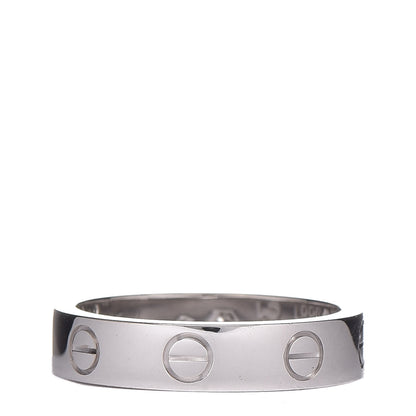 Cartier 18K White Gold Diamond 4mm LOVE Wedding Band Ring 49 4.75 3 of 4