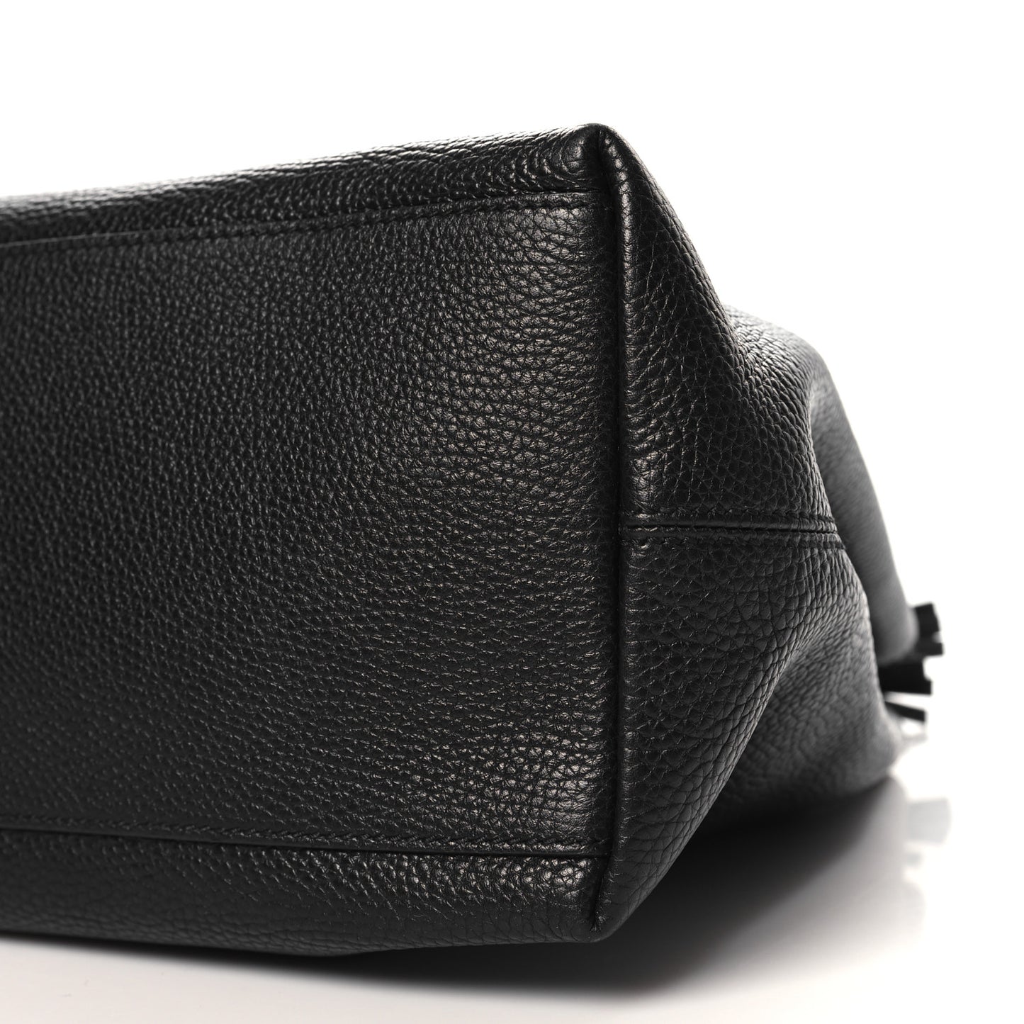 Pebbled Calfskin Medium Soho Chain Shoulder Bag Black