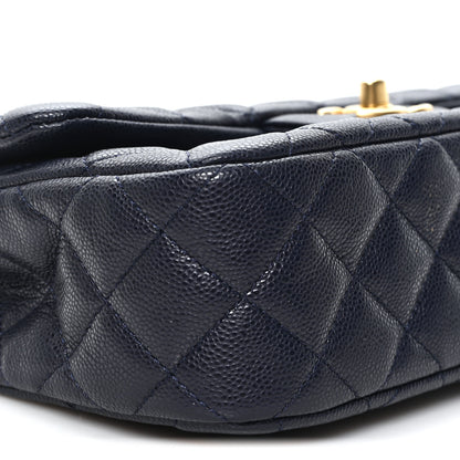 Chanel Caviar Quilted Small Handy CC Flap Navy 9 of 11