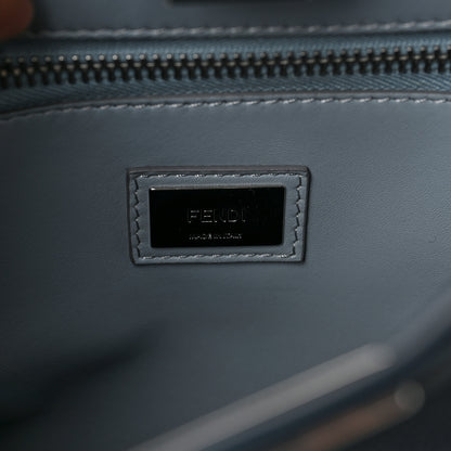 Fendi Vitello Seta Shiny Nappa Elaphe Medium Peekaboo Iconic Satchel Notturno Natural 6 of 8
