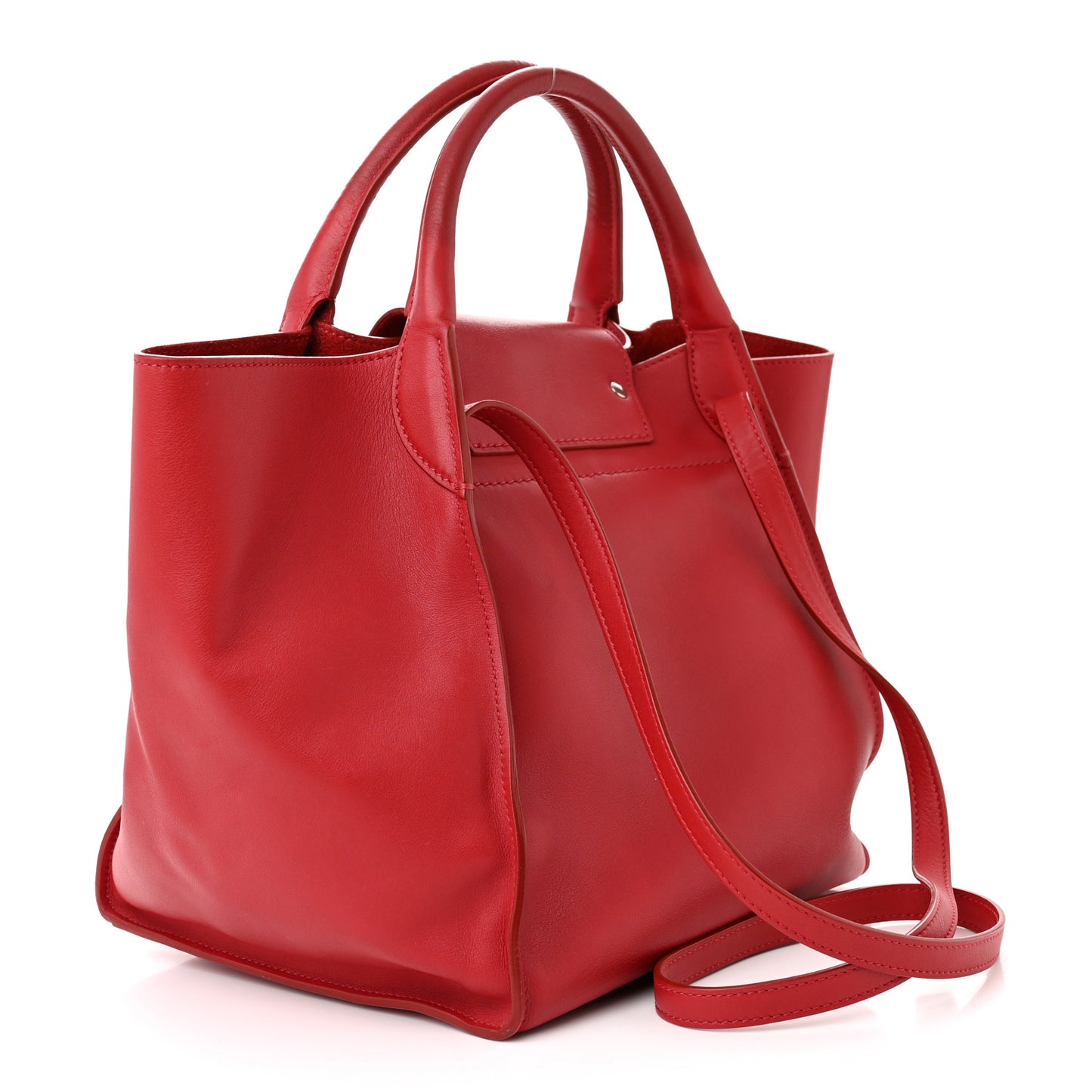 Smooth Calfskin Small Big Bag Red