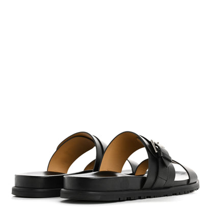 Hermes Calfskin Mens Tao Sandals 43.5 Black 5 of 9