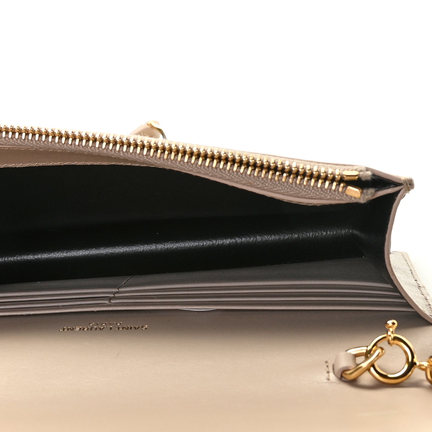Smooth Calfskin Classic Monogram Kate Tassel Chain Wallet Nude Powder