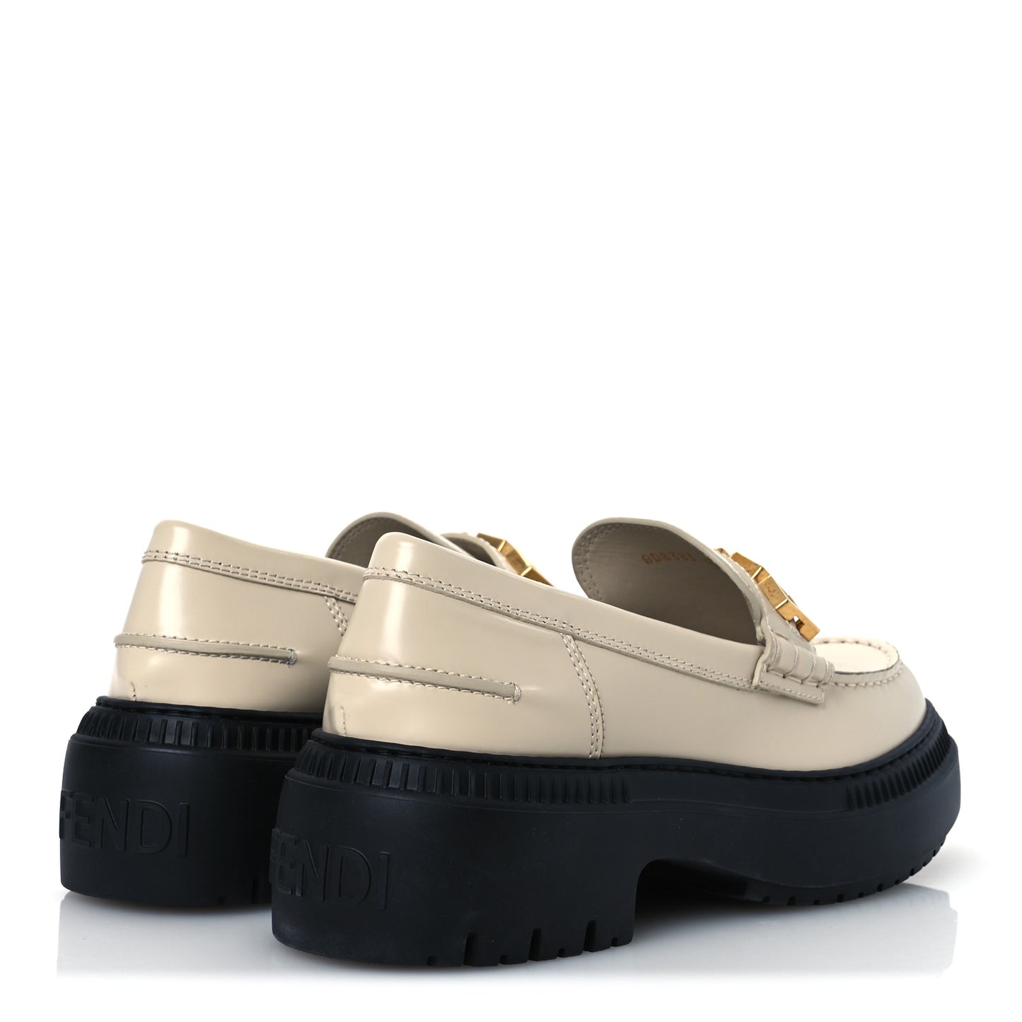 Vitello Abrasivato Fendigraphy 50mm Loafers 40 Blanco Babe