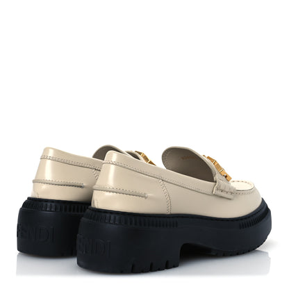 Fendi Vitello Abrasivato Fendigraphy 50mm Loafers 40 Blanco Babe 5 of 13