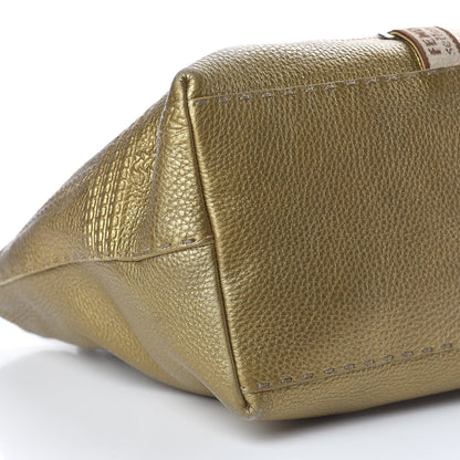 Fendi Calfskin Romano Selleria Small Villa Borghese Tote Gold 11 of 12