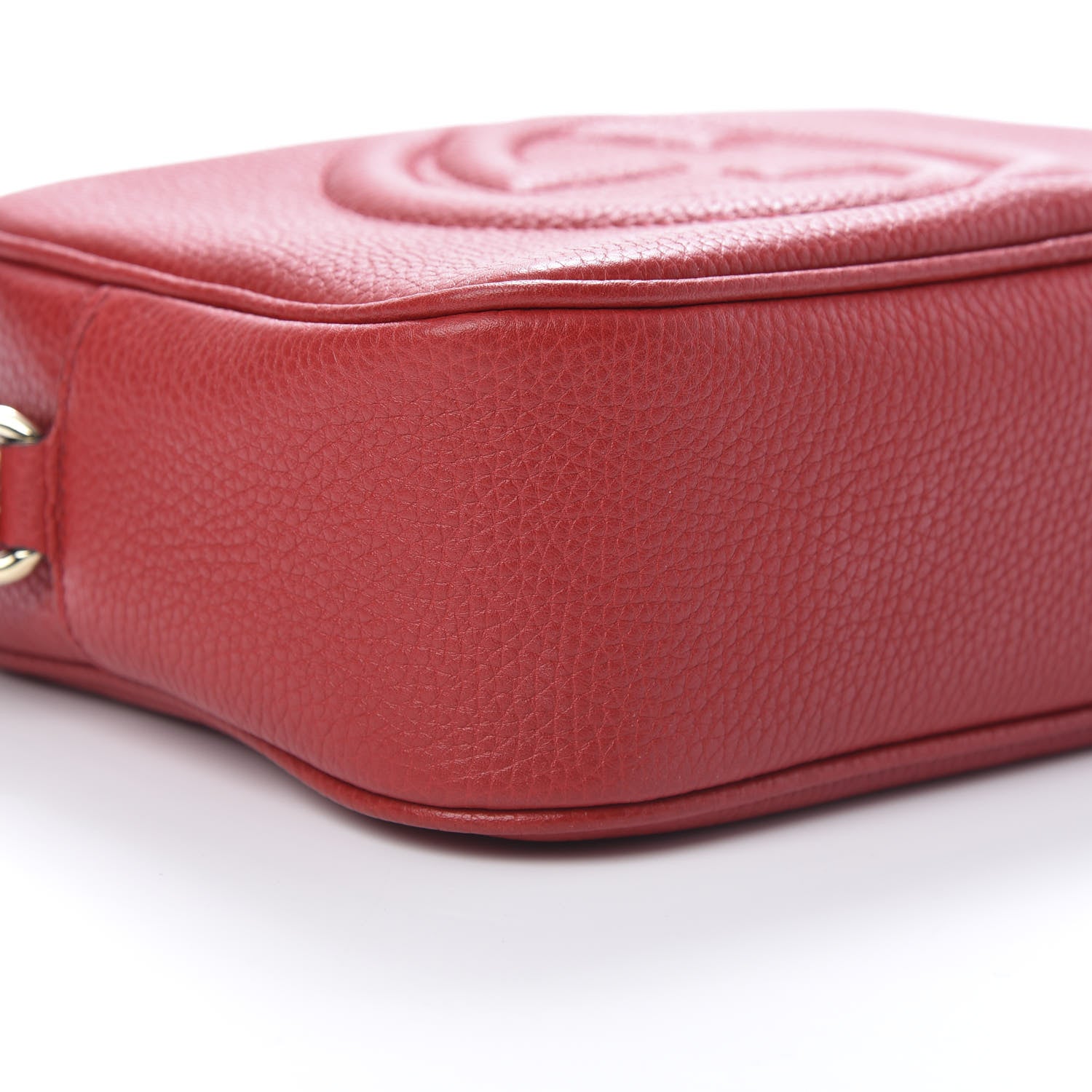Gucci Pebbled Calfskin Small Soho Disco Bag Tabasco Red 9 of 10
