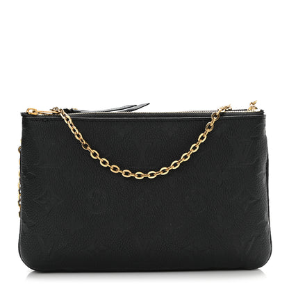 Louis Vuitton Empreinte Double Zip Pochette Black 1 of 16