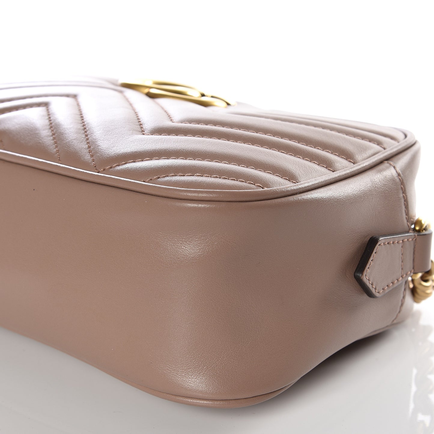 Calfskin Matelasse Small GG Marmont Chain Shoulder Bag Porcelain Rose