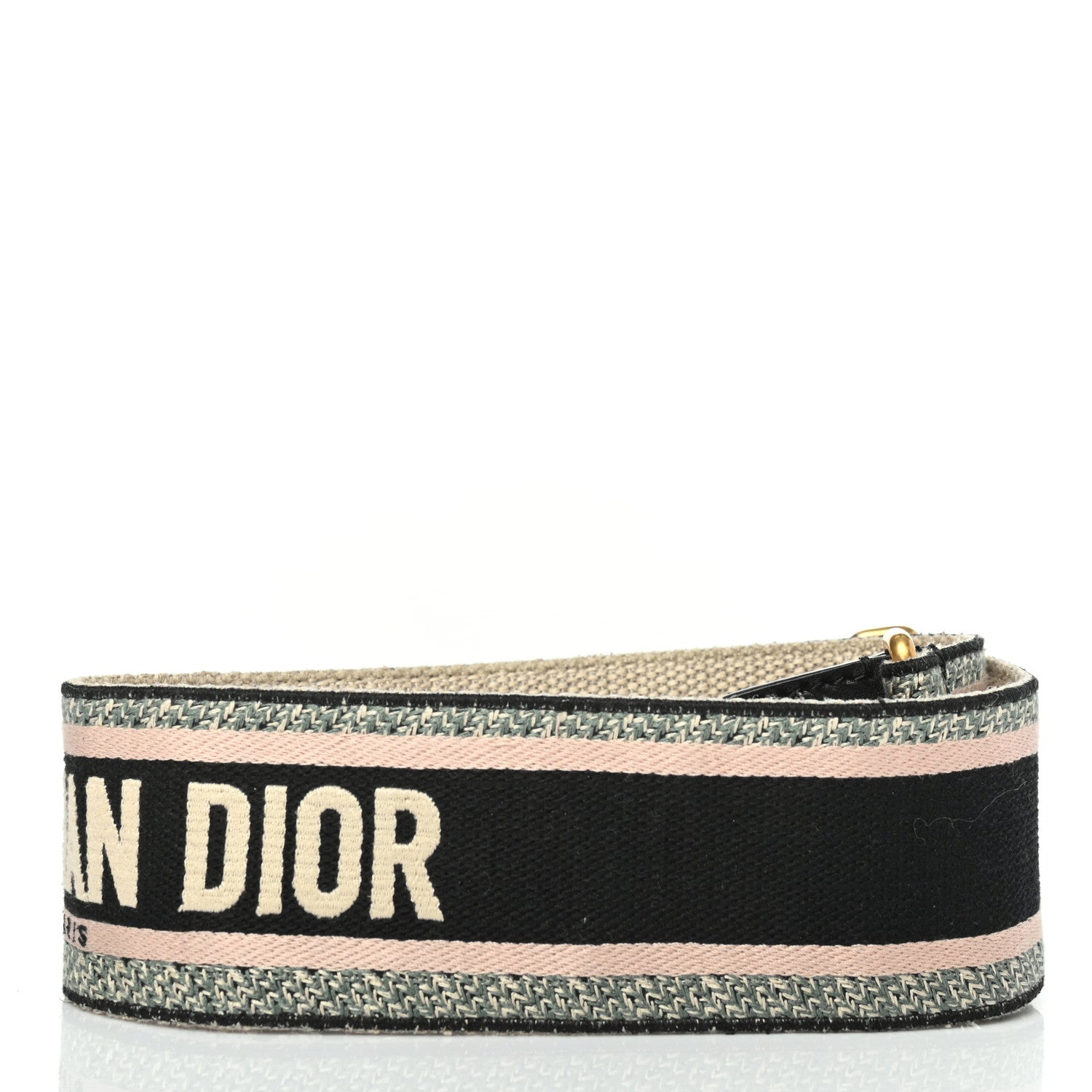 Christian Dior Canvas Embroidered Shoulder Strap Rose Multicolor 2 of 4