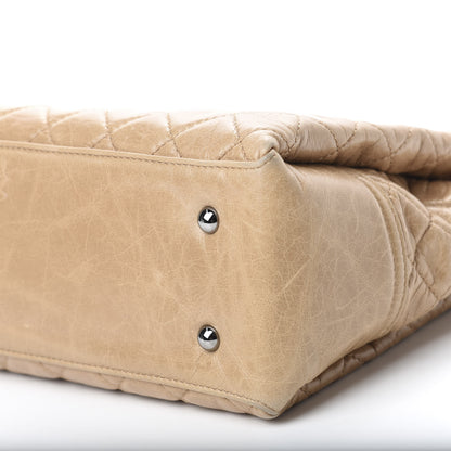 Chanel Glazed Calfskin Quilted Shopping Tote Beige 7 of 11