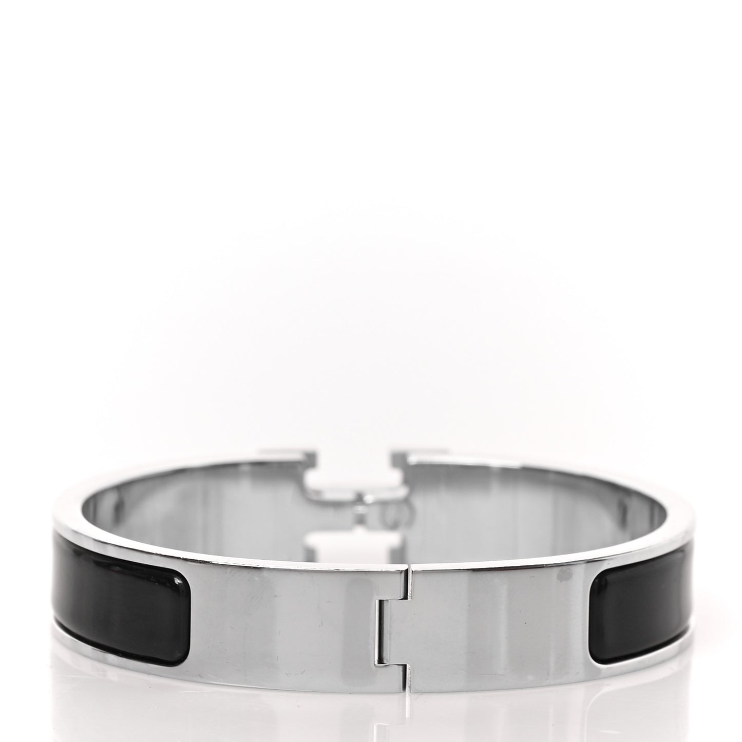 Enamel Narrow Clic Clac H Bracelet PM Black
