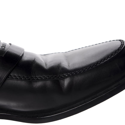 Louis Vuitton Calfskin Mens Loafers 9.5 Black 10 of 14