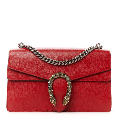 Gucci Dollar Calfskin Swarovski Crystal Small Dionysus Shoulder Bag Hibiscus Red 1 of 11