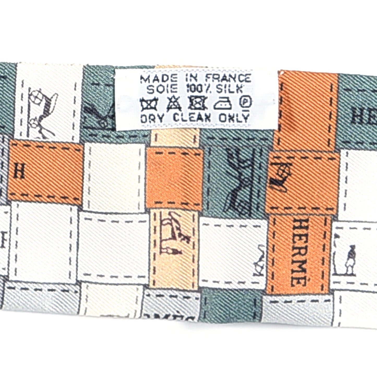 Silk Bolduc Au Carre Twilly Gris Caramel Blanc