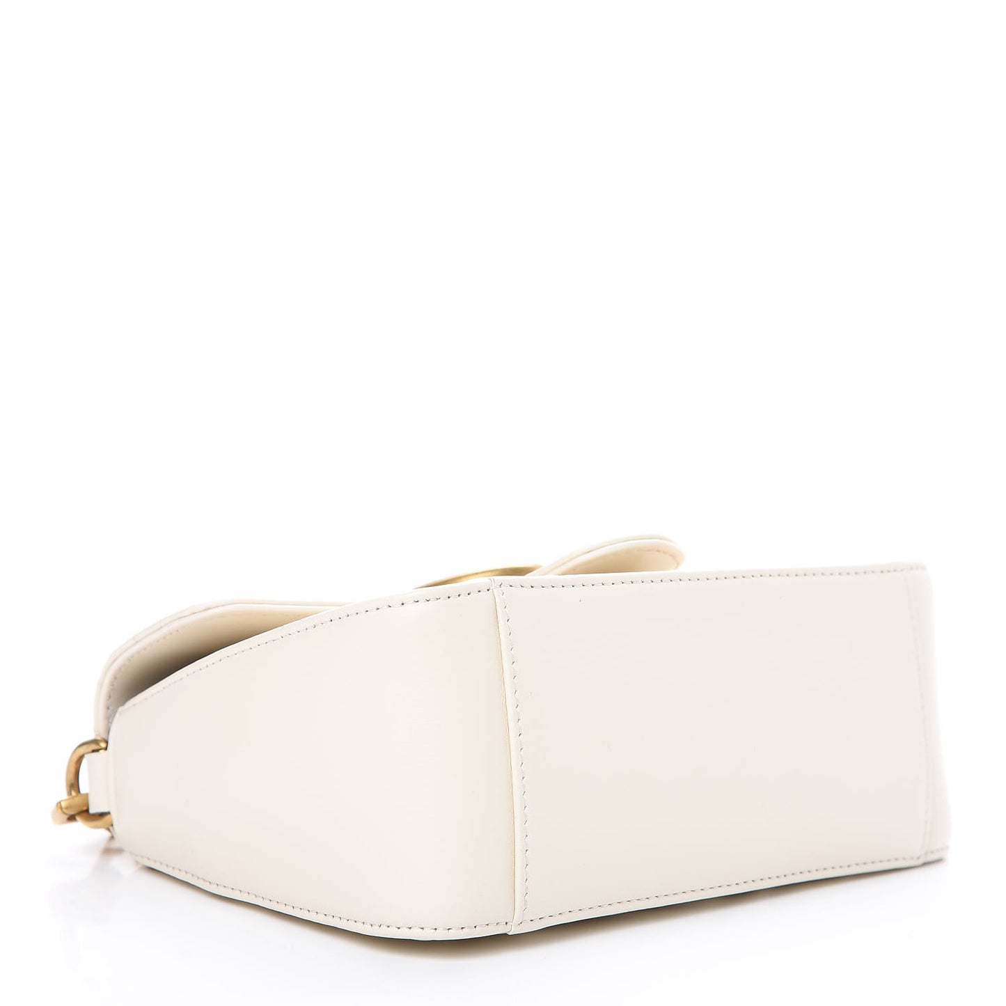 Calfskin Matelasse Mini GG Marmont Top Handle Shoulder Bag White