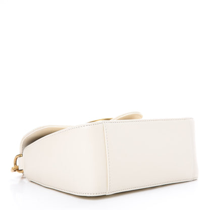 Gucci Calfskin Matelasse Mini GG Marmont Top Handle Shoulder Bag White 4 of 8