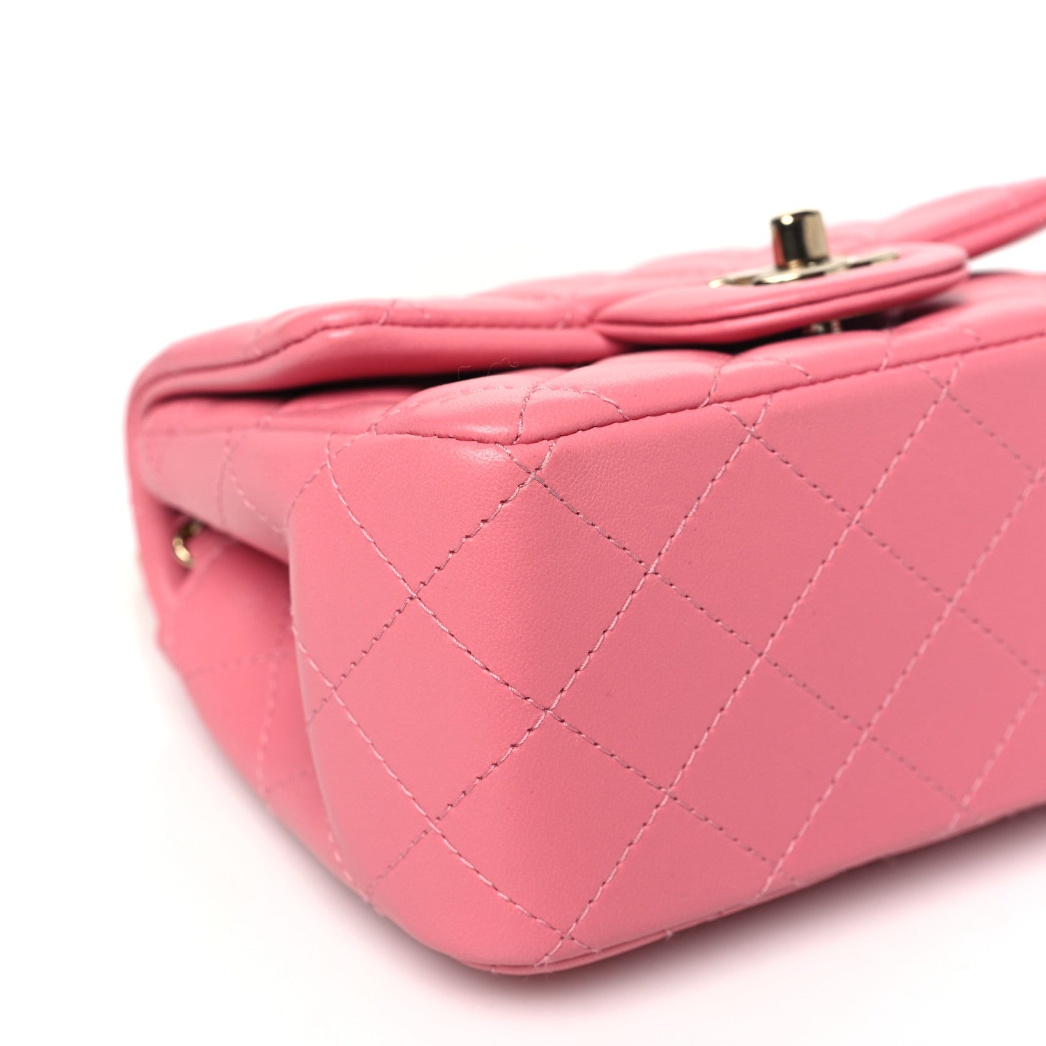 Chanel Lambskin Quilted Mini Square Flap Pink 9 of 10