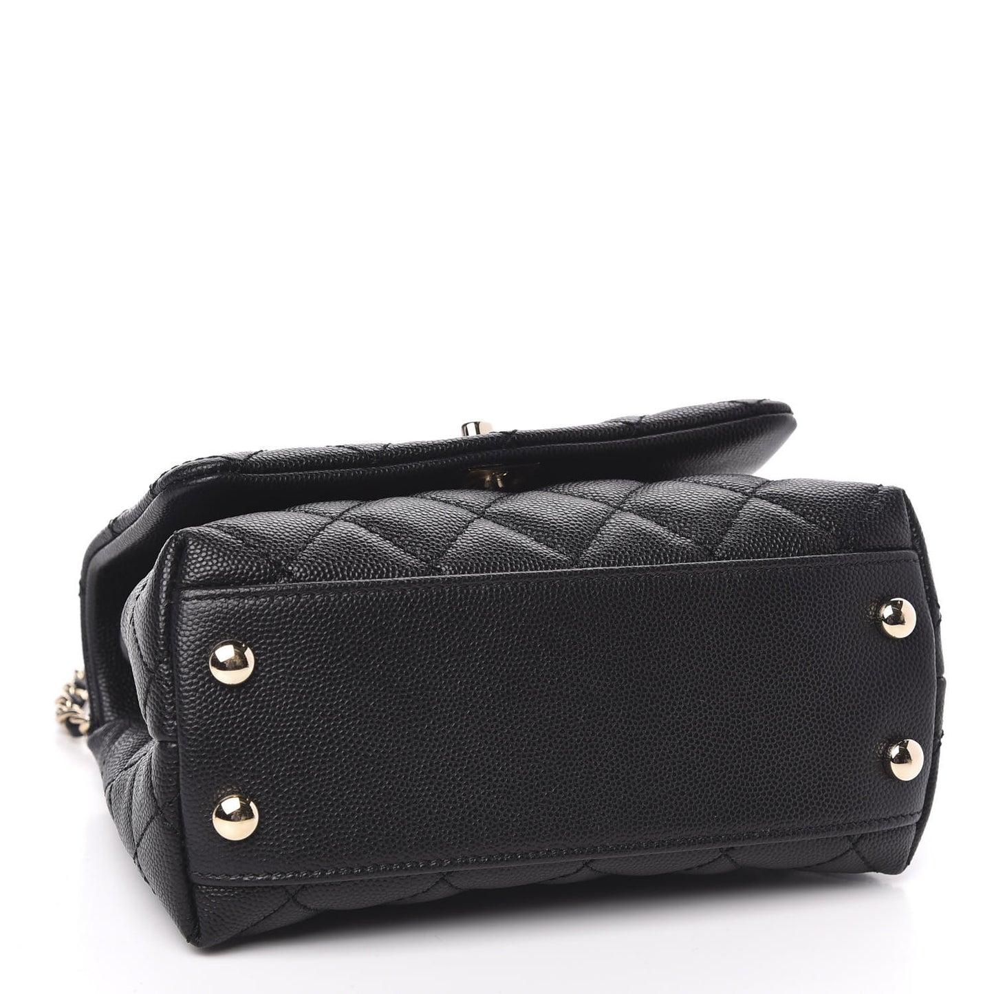 Caviar Quilted Extra Mini Coco Handle Flap Black