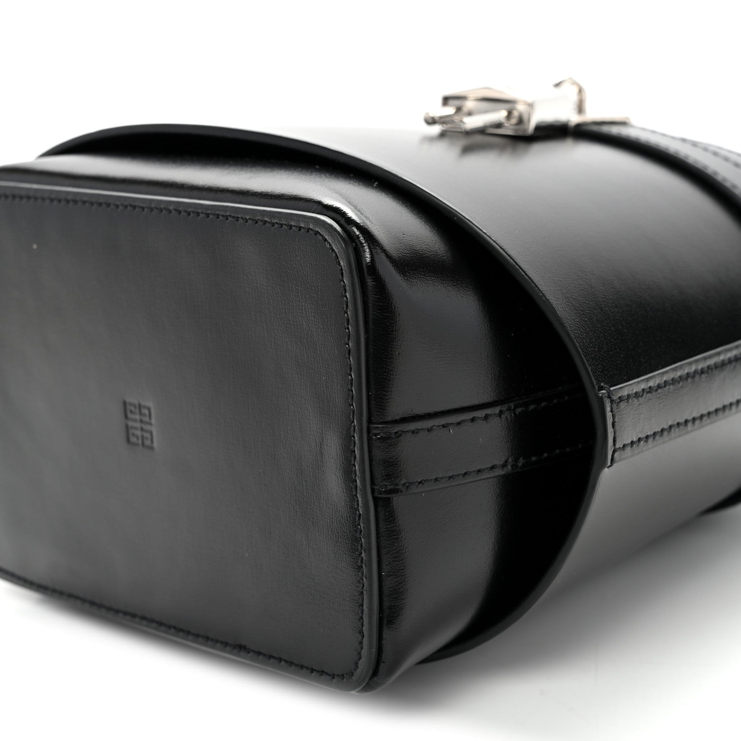 Givenchy Box Calfskin Shark Lock Bucket Bag Black 8 of 8