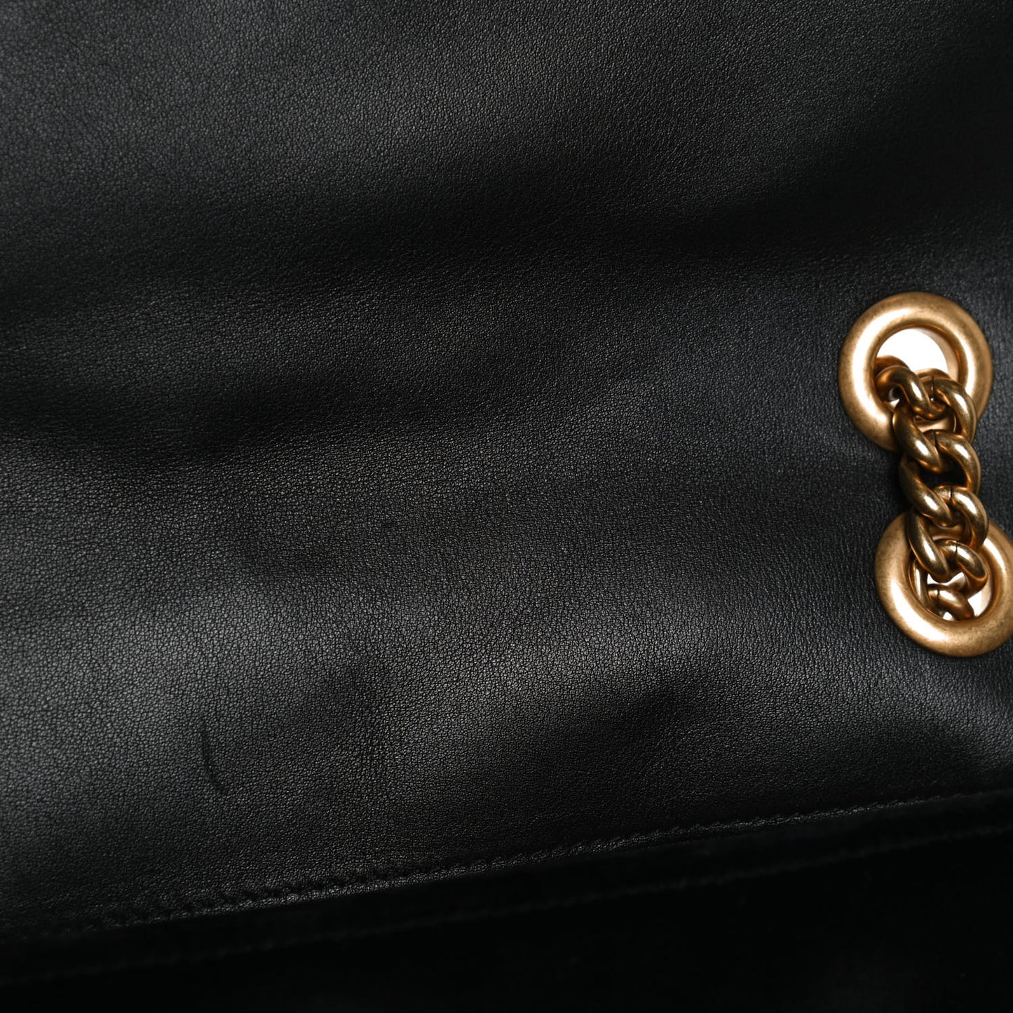 Velvet Matelasse Loved Embroidered Medium GG Marmont Shoulder Bag Black