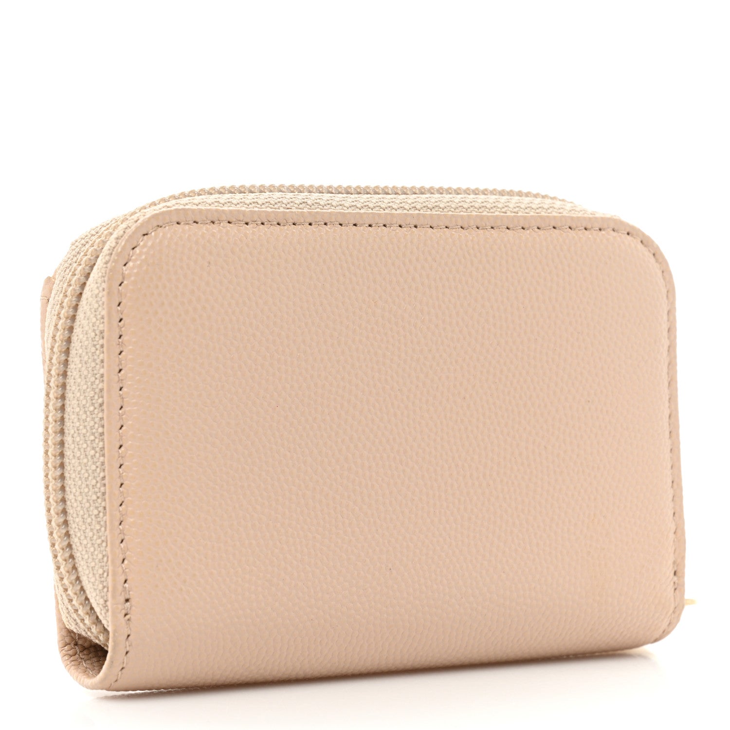 Chanel Caviar Timeless CC Zip Around Coin Purse Beige Clair 3 of 17