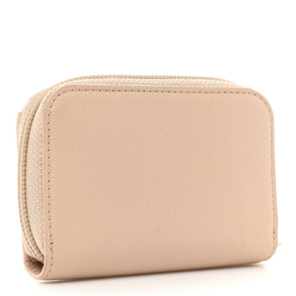 Chanel Caviar Timeless CC Zip Around Coin Purse Beige Clair 3 of 17