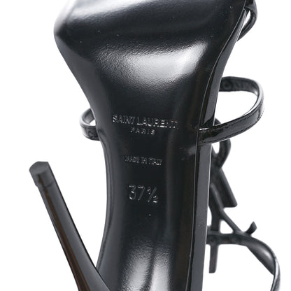 Saint Laurent Calfskin Cassandra 100 Ankle Strap Sandals 37.5 Black 6 of 8
