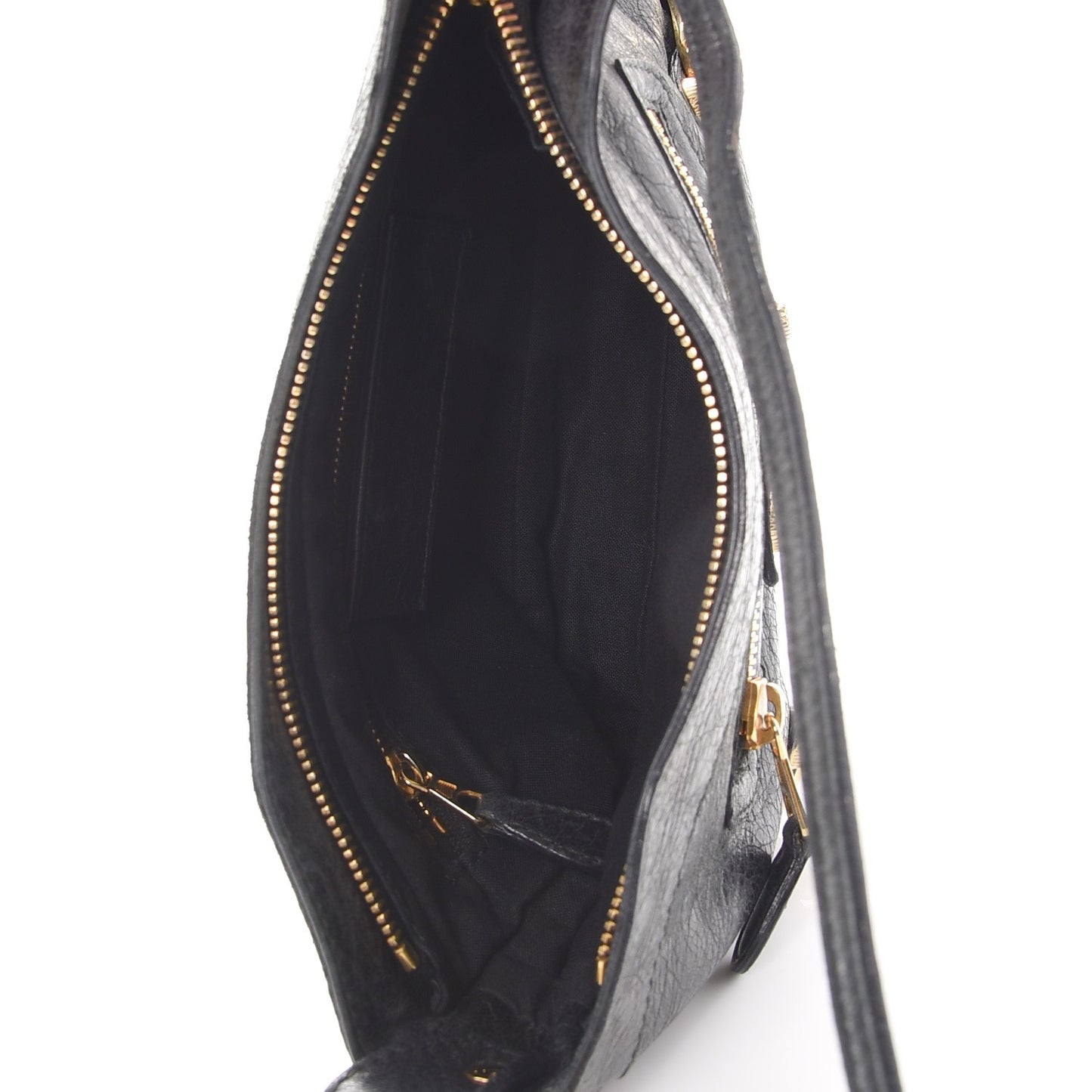 Agneau Giant 12 Gold Hardware Hip Black