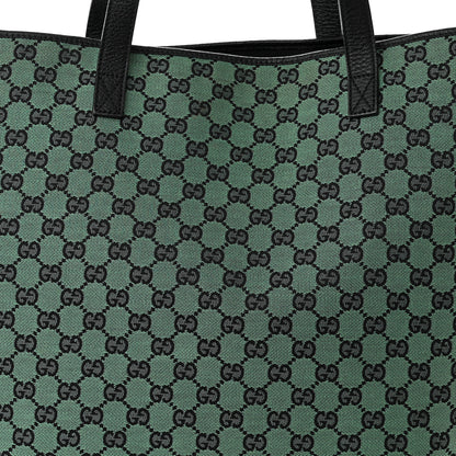 Gucci Metallic Monogram XL Shopper Tote Green 8 of 13