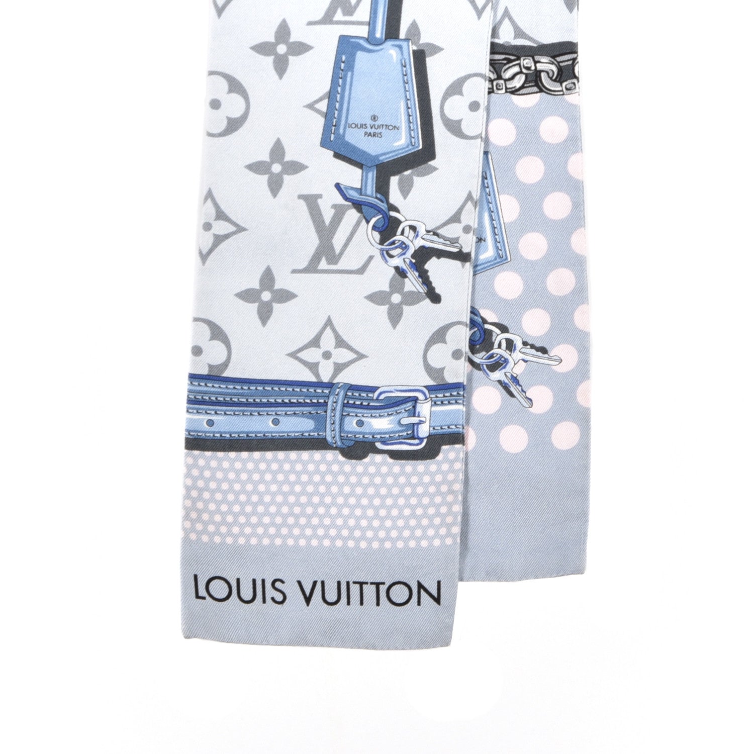Louis Vuitton Silk Monogram Pop Confidential Bandeau Light Blue 2 of 3