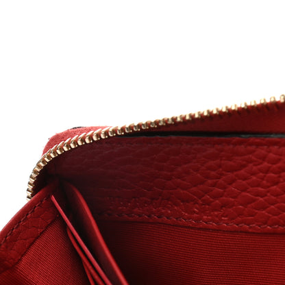 Valentino Garavani Pebbled Calfskin Rockstud Zip Around Wallet Rosso Valentino 8 of 9