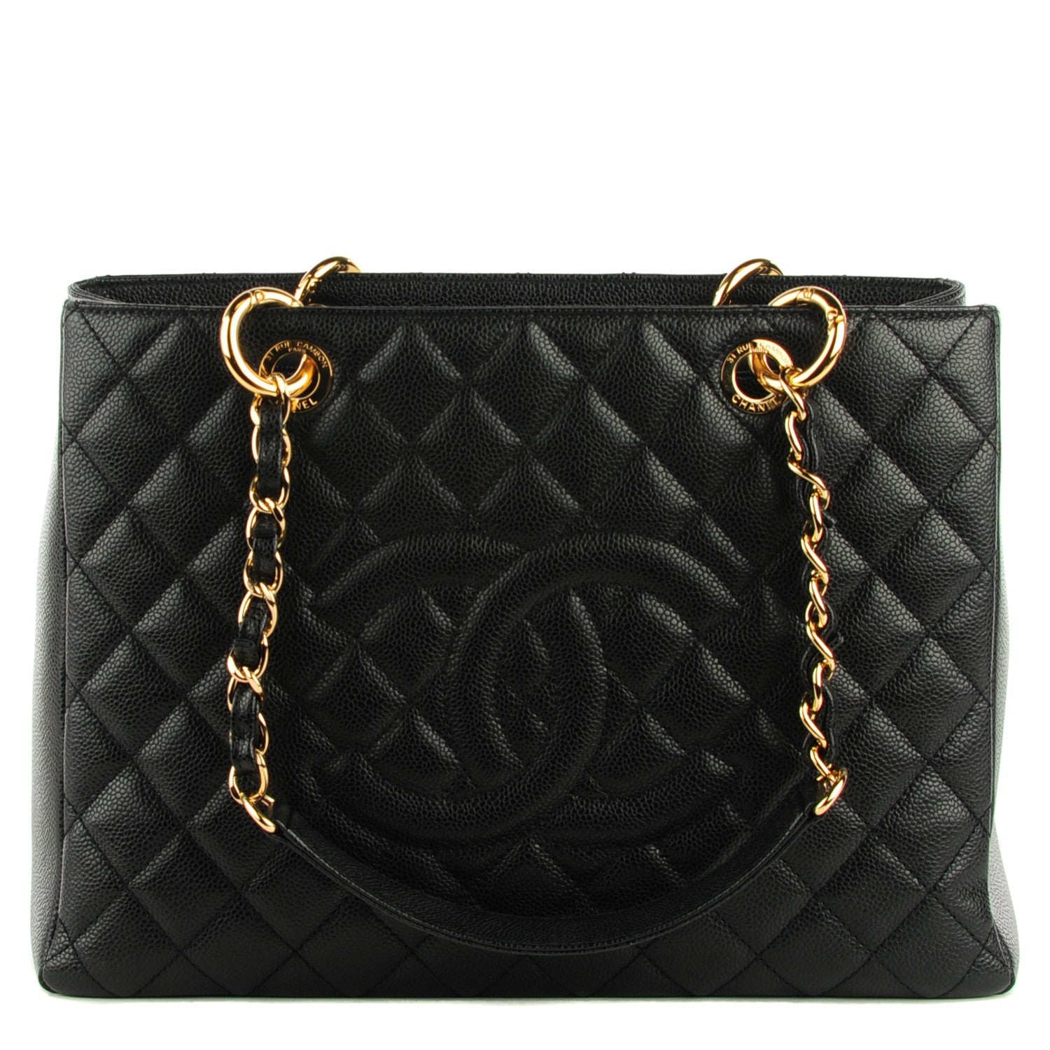 Chanel Caviar Quilted Grand Shopping Tote GST Black 1 of 7
