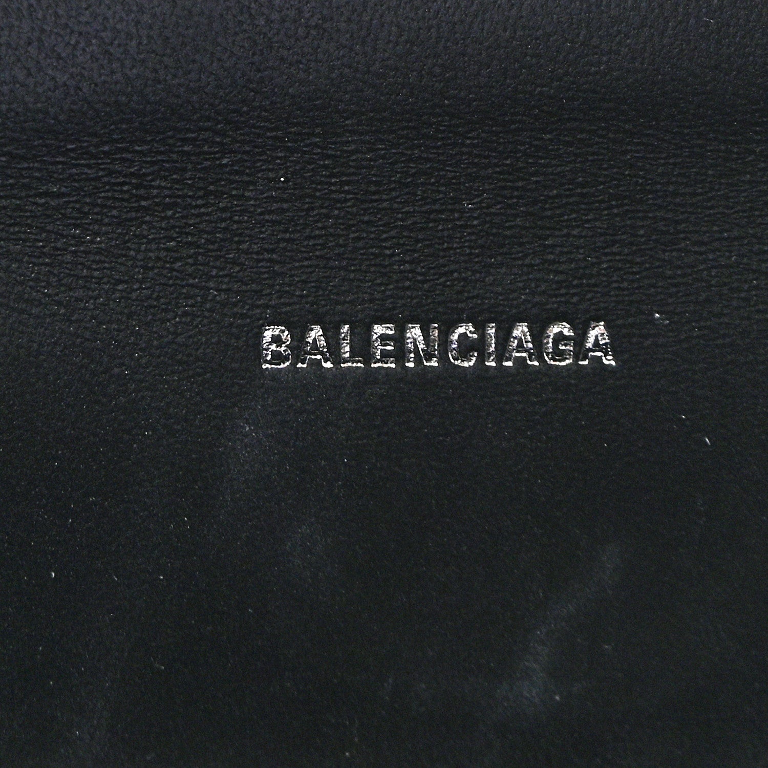 Balenciaga Shiny Calfskin Monochrome Crocodile Embossed Hourglass Top Handle Bag XS Black 6 of 12