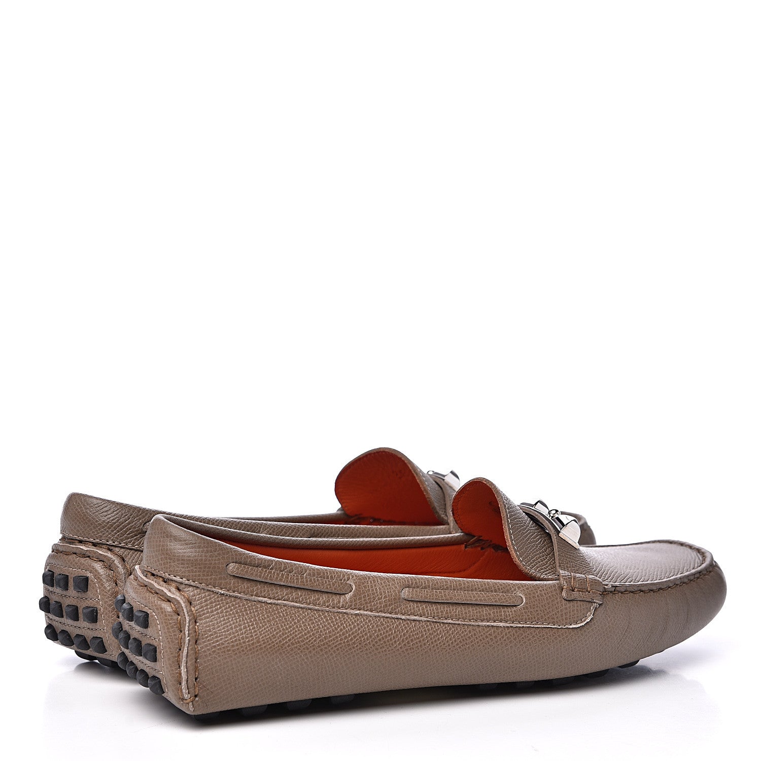 Hermes Epsom Womens Irving Loafer 38 Etoupe 4 of 12