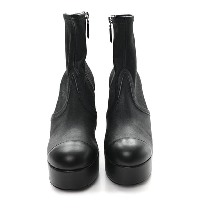 Chanel Lambskin Platform Short Boots 39 Black 3 of 9