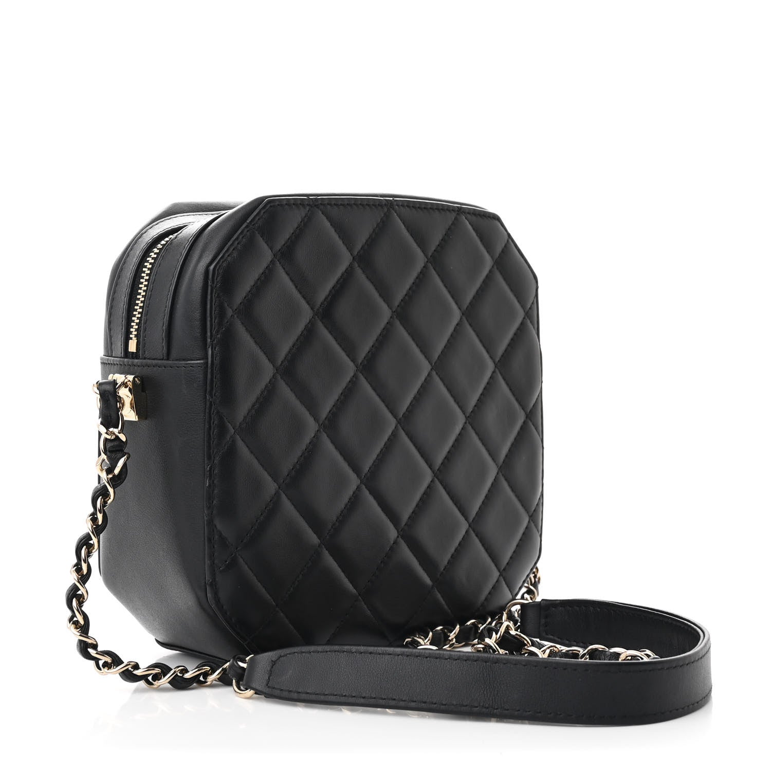 Chanel Lambskin CC Octagon Camera Case Black 1708458 – FASHIONPHILE