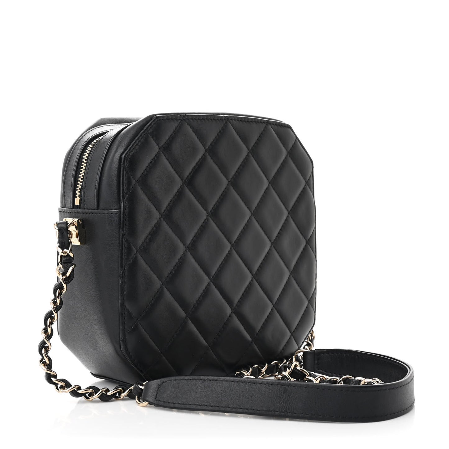 Lambskin CC Octagon Camera Case Black