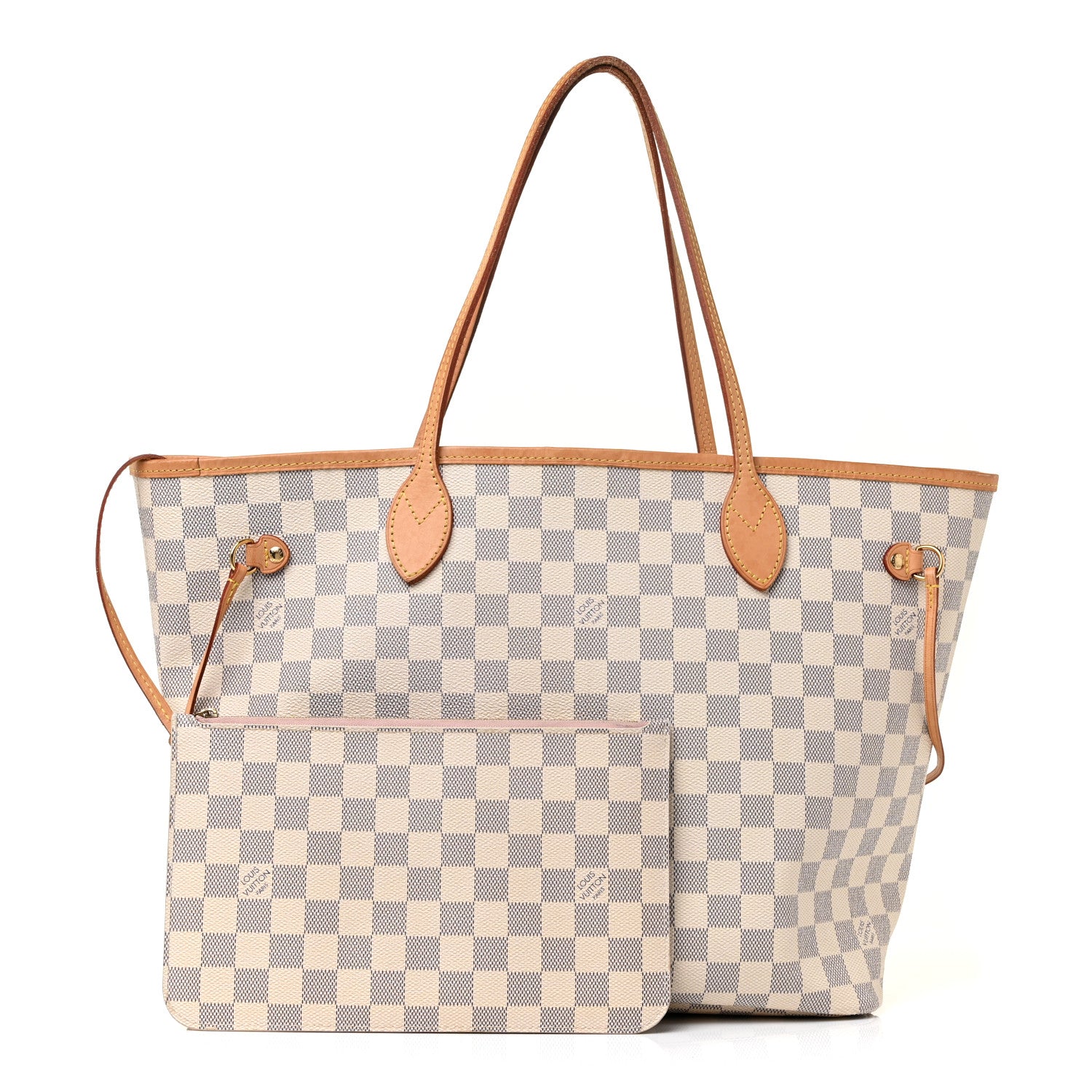 Louis Vuitton Damier Azur Neo Neverfull MM Rose Ballerine 1 of 21