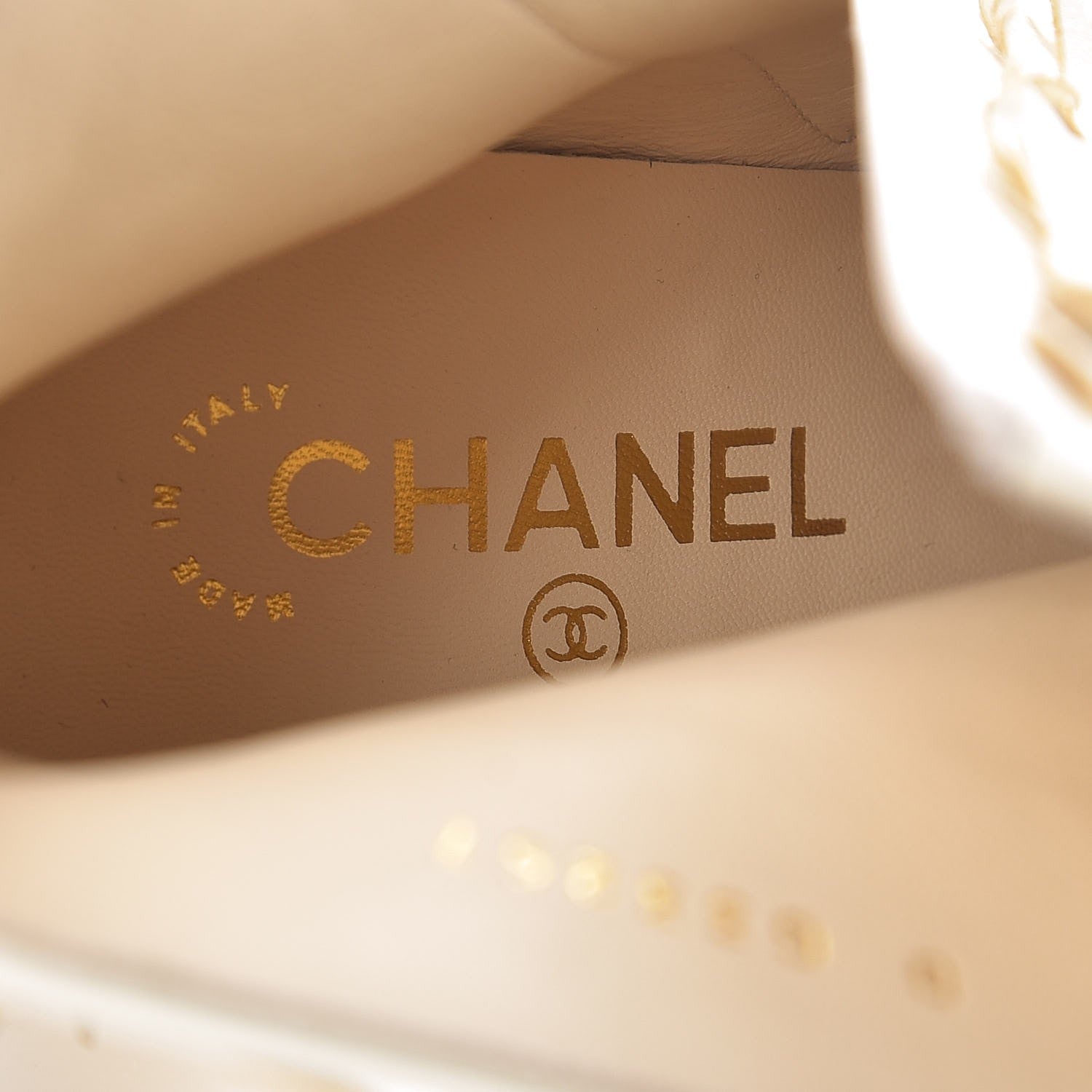 Chanel Lambskin CC Short Boots 39 Ivory 8 of 9