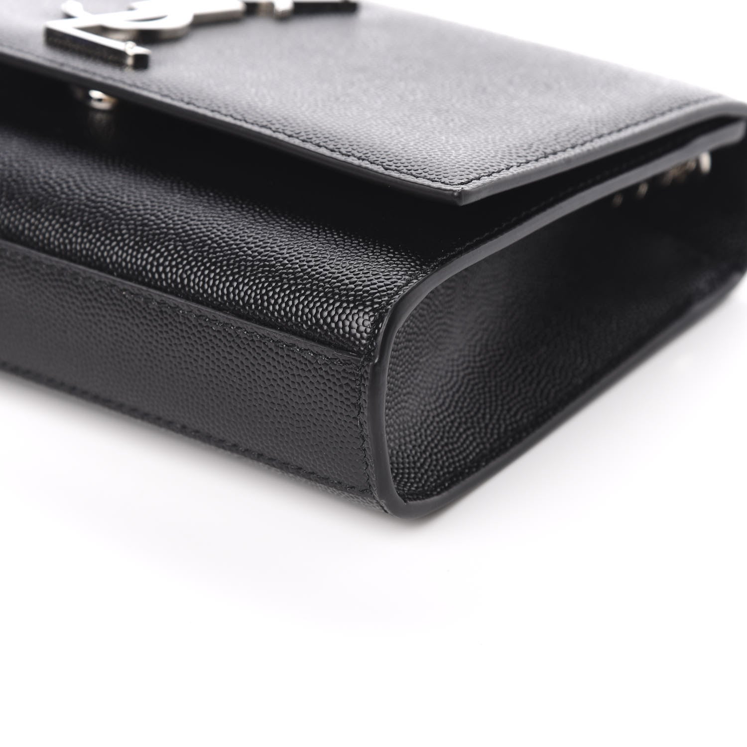 Saint Laurent Grain De Poudre Small Monogram Kate Satchel Black 8 of 9