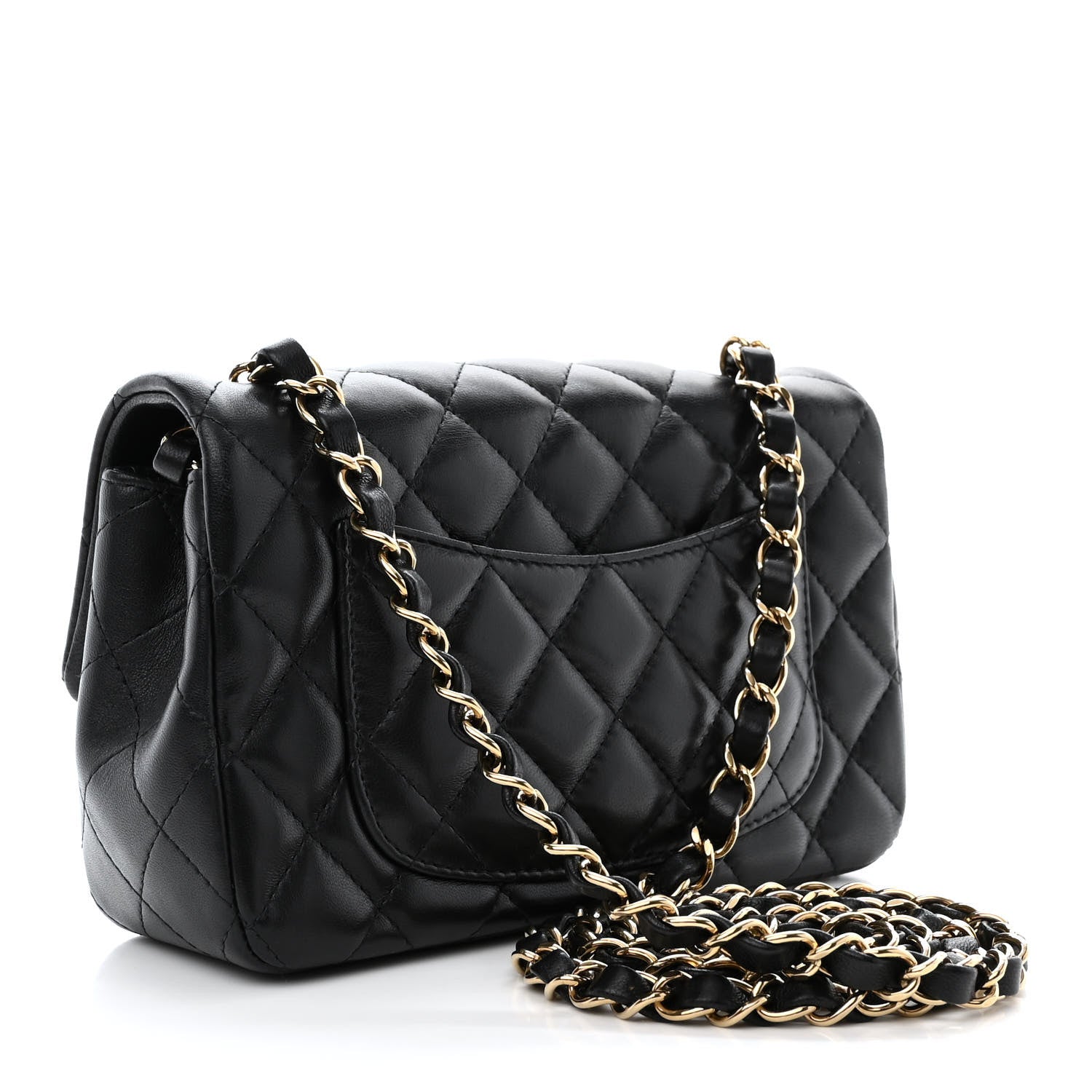 Chanel Lambskin Quilted Mini Rectangular Flap Black 3 of 12