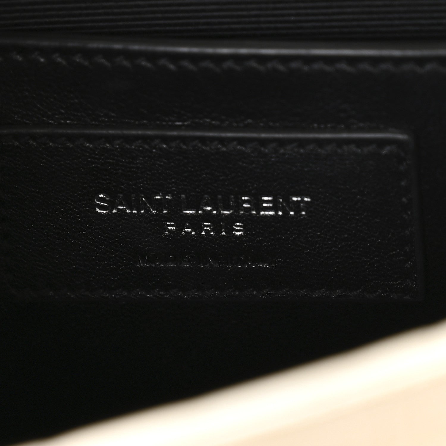 Saint Laurent Calfskin Crocodile Embossed Small Classic Monogram Kate Tassel Satchel  Crema Soft 6 of 10