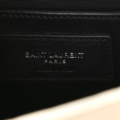 Saint Laurent Calfskin Crocodile Embossed Small Classic Monogram Kate Tassel Satchel  Crema Soft 6 of 10